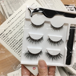 <span class=keywords><strong>Cils</strong></span> magnétiques effet naturel avec applicateur stylo <span class=keywords><strong>eyeliner</strong></span>, lot de 3 paires, imperméables, longue tenue, réutilisables, kit de <span class=keywords><strong>cils</strong></span> en gros - Product Image 2