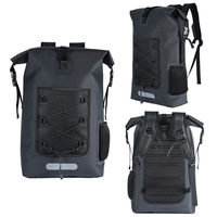 Sac à dos étanche personnalisé en bâche PVC ou TPU 30L Sac à dos à enroulement pour la randonnée, le surf, le rafting, la rivière