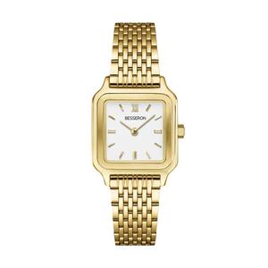 Montres élégantes pour femmes Besseron 26*34mm, mouvement à quartz japonais en acier inoxydable massif à 9 maillons, logo personnalisé, pour cadeau - Product Image 5