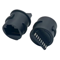 YBO soket jaringan kabel ekor kamera Ethernet, Jack konektor wanita RJ45 tahan air 8P8C bersertifikat 0.3 dengan pin daya
