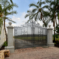 Portails de sécurité en fer forgé écologiques, portail décoratif en fer, acier aluminium revêtu, métal, plastique, jardin, agriculture, sécurité