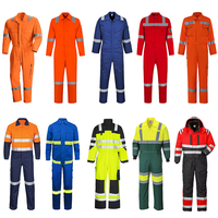 Fournisseur de vêtements EPI EN 11612 Standard Industrial Mining Construction FR FRC Salopette ignifuge ignifuge Combinaison