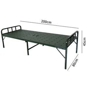 Factory Price Modern Foldable Steel Bed Designs Metal Bed Frame For Steel Plastic Folding Bed