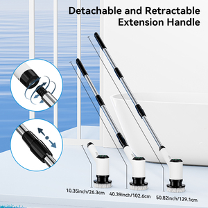<span class=keywords><strong>Brosse</strong></span> de <span class=keywords><strong>nettoyage</strong></span> électrique rechargeable 2500mAh haute capacité IPX6 Type-C 360R/MIN 280R/MIN - Product Image 1