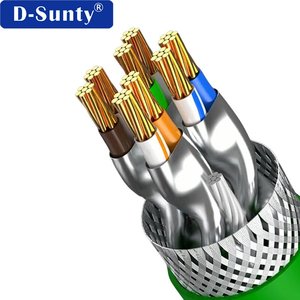 สายเคเบิลเชื่อมต่ออุตสาหกรรม CAT6 SFTP หัวต่อ M12 RJ45 ตัวผู้ ตัวเมีย ชุบนิกเกิล ทองแดง กิกะบิต 1Gbps 250MHz ปรับแต่งได้ - Product Image 2