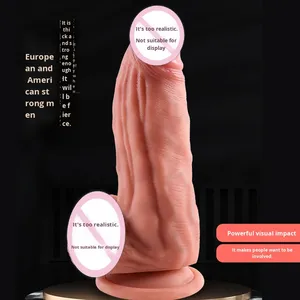 핫세일 TPE 여성용 인공 성인용품 액체 실리콘 스트랩온 딜도 대형 페니스 자위기구 - Product Image 1