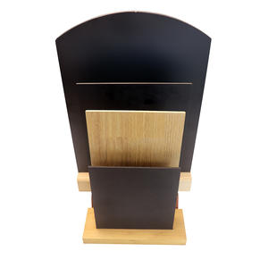 <span class=keywords><strong>Pizarra</strong></span> de Madera de Doble Cara con Soporte para Menú, Fabricada con MDF de Paulownia, Pino, Bambú, Caucho, Acacia y Haya - Product Image 1