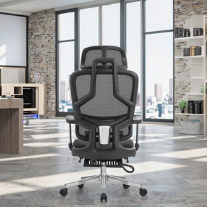 Silla de ordenador de personal de malla completa 6D Reposabrazos de <span class=keywords><strong>aluminio</strong></span> silla de oficina ergonómica Silla de juego con reposapiés - Product Image 4