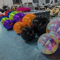 Publicité personnalisée pour décoration de fêtes et d'événements Ballon miroir coloré et brillant Boule miroir gonflable sphère miroir gonflable en PVC