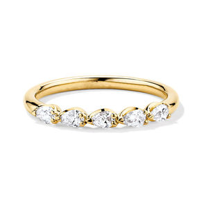 Gemnel <b>Minimalist</b> <b>Jewelry</b> Wholesale 925 Silver 18k Gold Plated Pear Multi Diamond Ring - Product Image 1