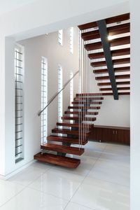 Escaliers intérieurs en bois personnalisés Escaliers modernes à simple/double poutre Mono Steel Stringer Flight <span class=keywords><strong>Escalier</strong></span> en bois massif - Product Image 4