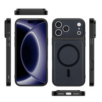 Coque arrière magnétique antichoc en cuir PU mince pour iPhone 18 Pro Max 17 Air 16 15 14 Plus avec support de charge sans fil