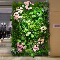Mur végétal artificiel en plastique, gazon synthétique, décoration intérieure pour magasin de fruits, fleurs artificielles, panneau de mariage