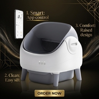 Bac à litière intelligent pour chat à nettoyage automatique, grande capacité, toilette électrique pour animaux de compagnie, matériau ABS, pour chats d'intérieur