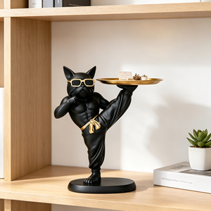 Scultura Creativa di Cane Falco Dipinta a Mano in Poliresina, Ornamenti Moderni per Arredamento Soggiorno e Regalo per il Giorno di Scherzi d'Aprile - Product Image 3