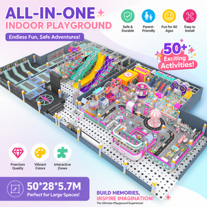 สนามเด็กเล่นในร่มพิมพ์โลโก้ตามสั่ง พร้อมสไลเดอร์ สำหรับโปรโมทแบรนด์ - Product Image 1