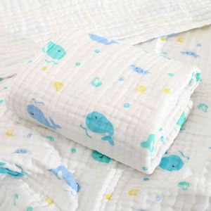 Cotton Muslin <b>Swaddle</b> Blanket <b>Newborn</b> Baby Cotton Baby Blanket Super Soft 110*110cm - Product Image 5