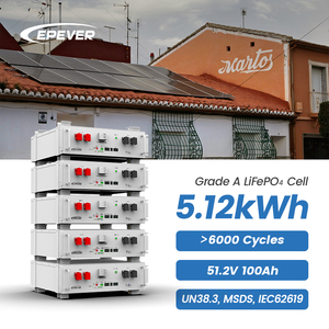 Batterie lithium-ion 51,2 V 100 Ah montée en rack, pack de 5 kWh avec BMS intégré pour stockage d'énergie domestique, modèle LR51100B, grade A - Product Image 1