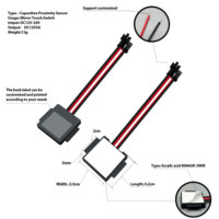 Xinshenglu DC12V 3A 36W Trois couleurs CCT Miroir intelligent à LED avec mémoire et variateur de lumière tactile