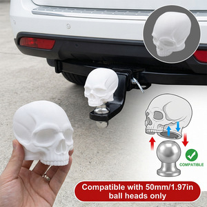 Lampada a Forma di Teschio 3.07in/7.8cm in Plastica, Decorazione Gotica per Interni Auto, Luce d'Atmosfera - Product Image 3