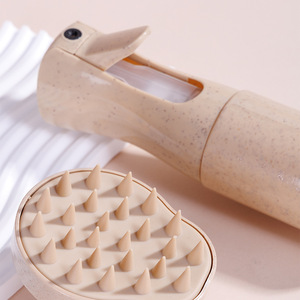 Ensemble de peignes de massage en paille de blé, peigne à dents larges, flacon pulvérisateur, outils de coiffure durables pour la population générale - Product Image 2