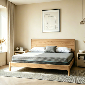 Colchón Híbrido de 5 Zonas con Resortes y <span class=keywords><strong>Tela</strong></span> Transpirable Gris, Duradero, con Función de Masaje, para Hogar, Escuela, Hospital, Hotel, Muebles de Dormitorio, Espuma - Product Image 6