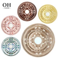 Assiettes en céramique kaki élégantes, assiettes de luxe pour la location de tables de mariage, vaisselle en porcelaine fine