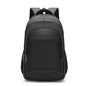 Men's <b>Backpack</b> 20-35L Waterproof Interior Zipper Pocket Leisure Travel Solid Color <b>Black</b> Blue Gray Spring 2023 - Product Image 1