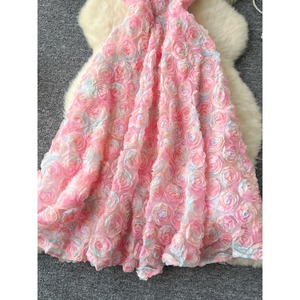 Z-1307 Vestido de <span class=keywords><strong>Verano</strong></span> 2026 al por Mayor, Nuevo, Elegante, Casual, con Flores, sin Mangas, para Mujer - Product Image 4