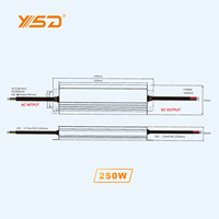 Adaptateur d'alimentation pour éclairage extérieur étanche IP67, AC 110-250V DC 12V24v48v 20W-600W, alimentation LED
