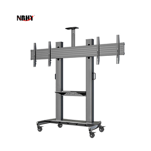 Carrito de soporte de TV ajustable en altura # con ruedas silenciosas de aluminio - Product Image 6