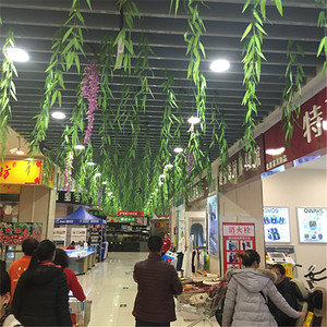 Feuilles de saule artificielles de 1,8 m de long, guirlandes de fleurs en soie pour la décoration de plafond de maternelle - Product Image 3
