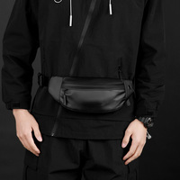 Sac banane imperméable à fermeture éclair avec logo personnalisé, sac de sport portable léger en nylon, sac bandoulière pour téléphone, logo personnalisé, pour hommes