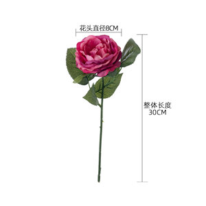CallaFloral Roses Artificielles à Branche Unique, Réalistes, pour Décorations de Mariage, Violet, Vert, Rouge, Rose Rouge, Tissu Pan Weaving - Product Image 4