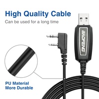 Baofeng-cable de programación negro para walkie-talkie UV-5R, frecuencia de programa de 888S, PL2303, PU, duradero para cada sistema