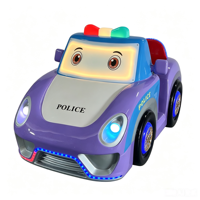 Manège pour enfants à monnayeur, machine d'arcade en fibre de verre en forme de voiture de dessin animé, équipement d'amusement pour enfants avec écran d'affichage