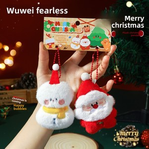 Décorations de Noël en peluche : Père Noël, couronne, bonhomme de neige, <span class=keywords><strong>chaussettes</strong></span>, rennes, ornements d'arbre de Noël, petites poupées - Vente en gros, fabriqué en Chine - Product Image 3