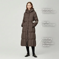 Veste d'hiver décontractée réversible pour femme, longue, 150g-200g, en duvet, à carreaux, zippée, respirante, écologique