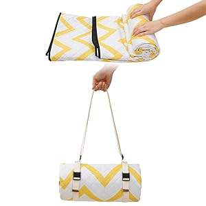 Suprimentos Fabricação Têxtil Tapete Ao Ar Livre Quilting Cobertor De Piquenique Ponderado Tapetes De Piquenique Chevron Com Cantos Pesados - Product Image 2