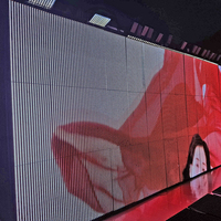 Panneau d'écran LED transparent en maille P15.6 DIP, luminosité >10000 Nits, pour extérieur, avec animation et graphiques SDK
