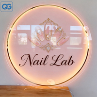 Enseignes lumineuses personnalisées en acrylique pour salon de beauté, logo 3D rétroéclairé, enseigne néon pour spa, magasin, bar à domicile, enseigne néon décorative