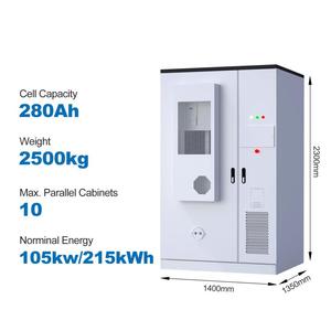 Sistema de Almacenamiento de Energía Comercial e Industrial Integrado Bibo de 215 kWh con Batería de Iones de Litio, Contenedor de 100 kW/215 kW, Refrigeración por Aire, Aluminio - Product Image 2