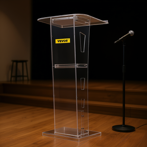 Podio de acrílico Vevor de 45 pulgadas y 8 mm de grosor para conferencias, discursos y presentaciones - Product Image 2