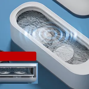 Macchina per la pulizia ad ultrasuoni 45000Hz detergente per lavaggio a vibrazione ad alta frequenza lavaggio gioielli occhiali orologio anello dentiere detergente