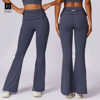 Pantalon évasé sur mesure grande taille pour tous les sports, leggings évasés pliables pour femmes, très extensibles et doux, pour le yoga, la course à pied et les activités sportives