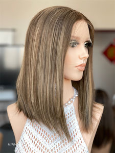 Pelucas de cabello virgen europeo 2025, pelucas superiores de encaje de capa súper ligera, proveedores de cabello eslavo Natural de Color Balayage - Product Image 3