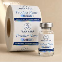 Étiquettes personnalisées pour flacons de 3 ml, 5 ml, 10 ml, 20 ml, 30 ml, étiquettes adhésives en vinyle imperméables pour peptides, étiquettes pour cosmétiques