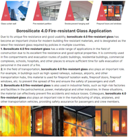 3 Stunden feuerfestes Glas für die Sicherheit von Fenster türen Gehärtetes Boro silikat 4.0 Feuer beständiges Glas