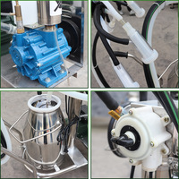 Bomba de Vacío Eléctrica de Pulso para Ordeño de Ganado y Camellos - Diseño Móvil de Una/Doble Tina - 4 Años de Garantía - China