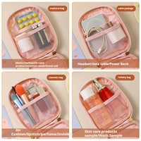 Bolsa de Cosméticos Estilo Coreano, Sobre Rojo, Simple y Elegante, Bolsa de Viaje Portátil, Mini Bolsa de Almacenamiento, Poliéster Ecológico
